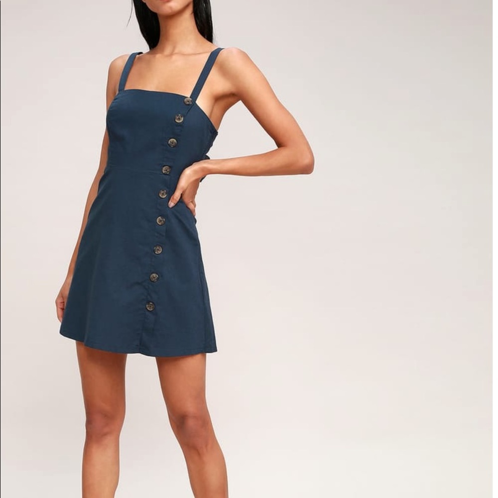 Lulus Louetta Button Down Mini Dress
